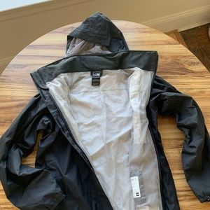 Black Large North Face Girl's Rain Shell Raincoat